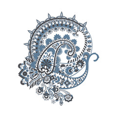 Paisley pattern in indian style. Floral vector illustration