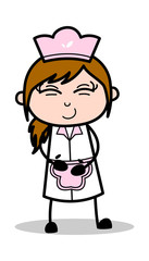 Tickle - Retro Cartoon Waitress Female Chef Vector Illustration