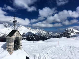 small chapel in the alps