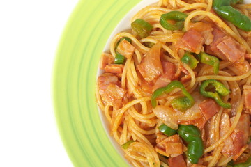 スパゲッティナポリタン - Spaghetti Napolitana with tomato sauce