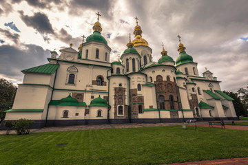 Fototapeta na wymiar Kiev - September 28, 2018: Saint Sophia Orthodox monastery in Kiev, Ukraine
