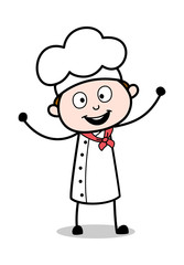 Passion - Cartoon Waiter Male Chef Vector Illustration﻿