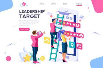 Hand show gesture, best conceptual target. Score app, can use for web banner, infographics, hero images. Flat isometric vector illustration isolated on white background