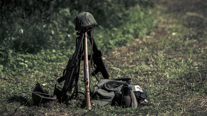 WWII inscenizacja wojna światowa poligon - obrazy, fototapety, plakaty