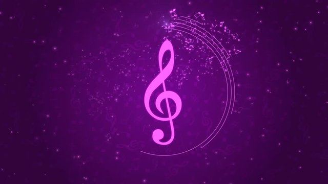 Abstract music background with notes