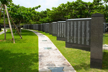 Cornerstone of Peace in Okinawa,Japan
