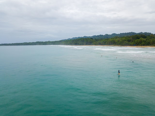 Beautiful aerial view of Puerto Viejo Beach in Costa Ricas Caribbean