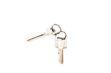 bunch of keys isolated on white background