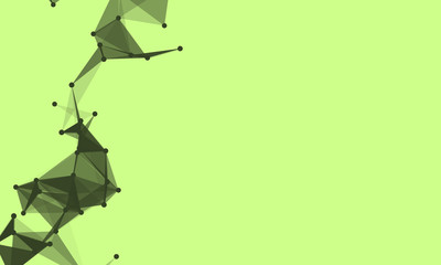 Abstract futuristic background with dots and lines. Vector illustration. Scientific and technological concept, molecular particles and atoms. Big data digital. Polygonal structure.