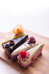 vegan raw cake selection 