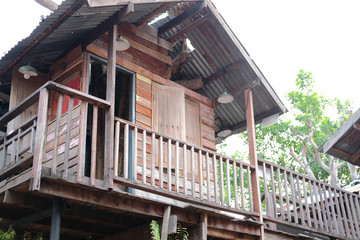 old wooden cottage hut home house