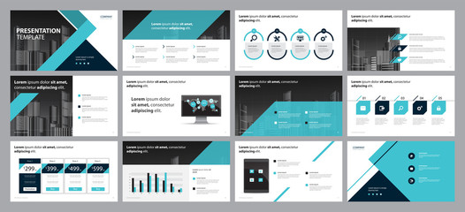 Fototapeta na wymiar layout design template for business presentation and use for annual report template design with infographic elements and chart concept