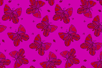 Pink batterfly seamless pattern for fabric, clothes