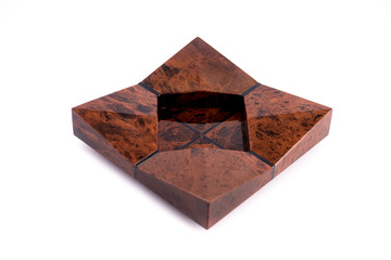 Beautiful luxury stone ashtray isolated on white