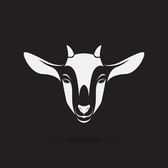 Vector of goat head design on a white background, Animal farm. Goat logo or icon. Easy editable layered vector illustration.