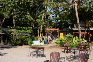 Tropical beach hut