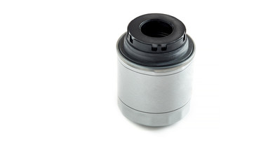 Oil filter car, a gray body on white bacground