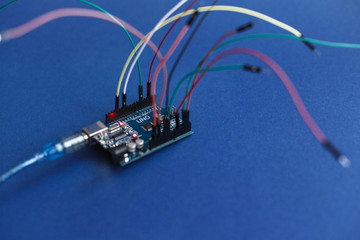 Arduino Uno board micro controller for the development of simple automation systems and robotics,...