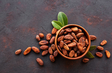 Raw cocoa beans