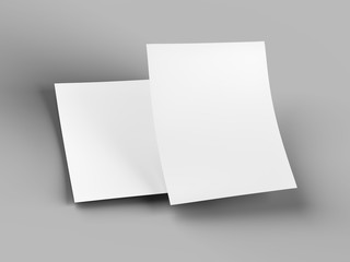 Empty paper sheet in A4 format - 3d illustration