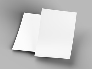 Empty paper sheet in A4 format - 3d illustration