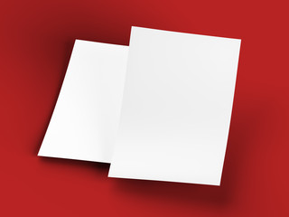 Empty paper sheet in A4 format - 3d illustration