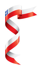 Fototapeta na wymiar Chile flag, vector illustration on a white background.