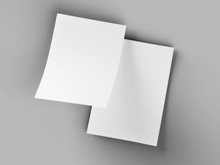 Empty paper sheet in A4 format - 3d illustration