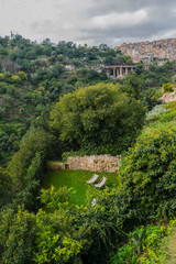 Fototapeta na wymiar Famous city in sicilian coast Ragusa and place for relaxation among the green hills, Sicily, south Italy