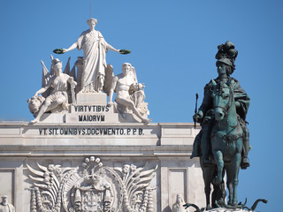Obraz premium Arco da Rua Augusta at Praca do Comercio