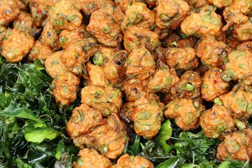 Fried fish cake is delicious at street food