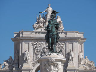 Obraz premium Arco da Rua Augusta at Praca do Comercio