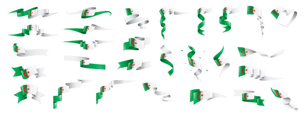 Fototapeta na wymiar Algeria flag, vector illustration on a white background