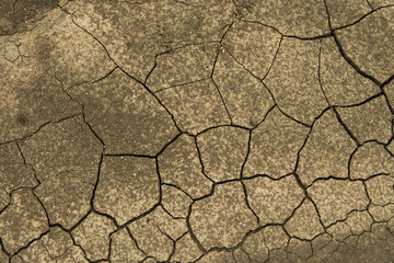 Cracked dry land surface background, global warming