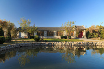 Houses with traditional Chinese architectural style