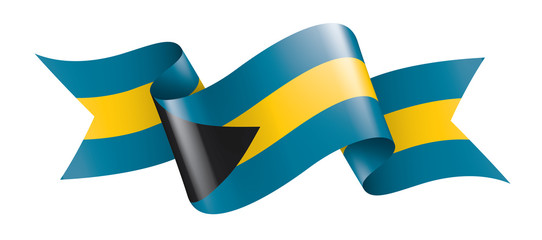 Bahamas flag, vector illustration on a white background