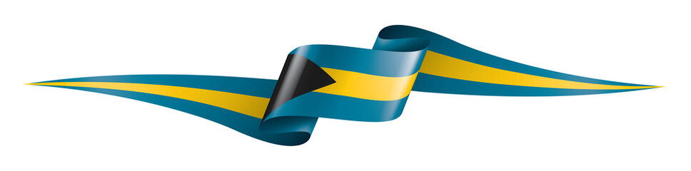 Bahamas flag, vector illustration on a white background