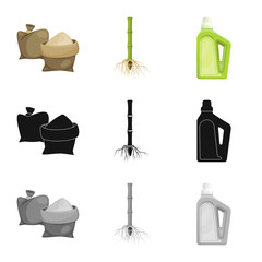 Vector design of farm and agriculture  logo. Collection of farm and technology stock symbol for web.