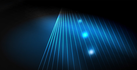 Glossy shiny glowing neon waves