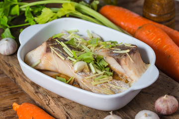 Grass Carp fillet，Steamed fish