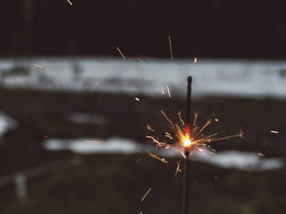 sparks on the fire