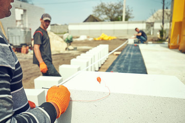 Construction of a house of aerated concrete kirtich