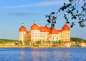 Moritzburg Castle at a sunny day in saxony