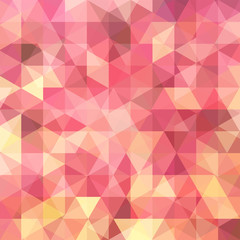 Fototapeta premium Abstract vector background with triangles. Geometric vector illustration. Creative design template. Pink, yellow, orange colors.