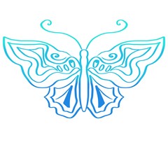 Decorative silhouette of butterfly 