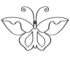 Decorative silhouette of butterfly 