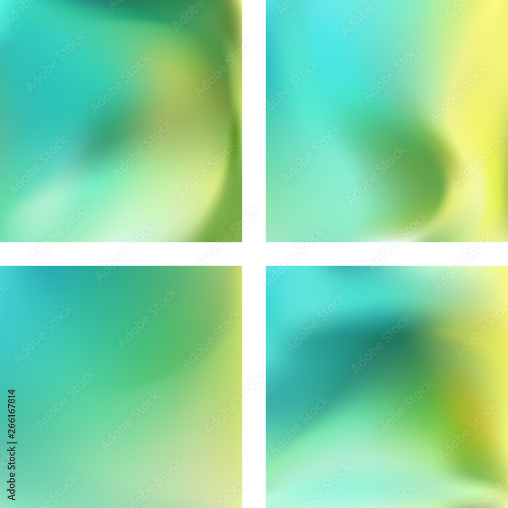 Poster set with abstract blurred backgrounds. vector illustration. modern geometrical backdrop. abstract te