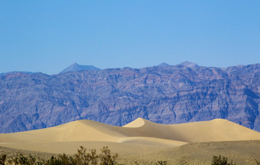 Fototapeta premium Sand Dunes, Mysterious and Amazing Landscape in Haze, Death Valley, California