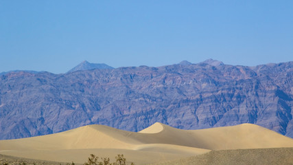 Sand Dunes, Mysterious and Amazing Landscape in Haze, Death Valley, California