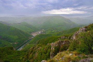 Obraz premium View from the top of Kablar mountain in Serbia